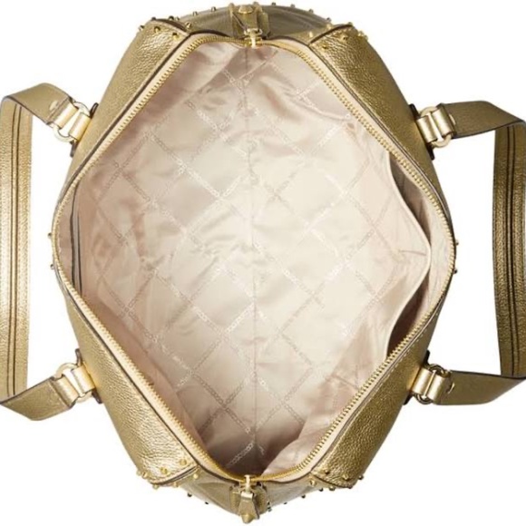 NEW* MICHAEL KORS Uptown Astor Shoulder Tote/Satchel Gold Studded Leathe~MEDIUM~ - Picture 4 of 14